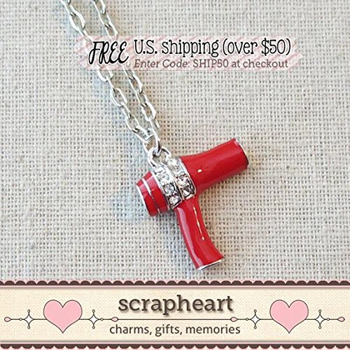 Hairstylists Hairdressing Graduation Gift, Trendy Hair Stylist Necklace Gift, Cosmetology Graduate Hairdryer Blowdryer Gift, Hairstylist Christmas Gift