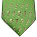Retreez Green Christmas Woven Men's Tie with Christmas Candy Canes Pattern
