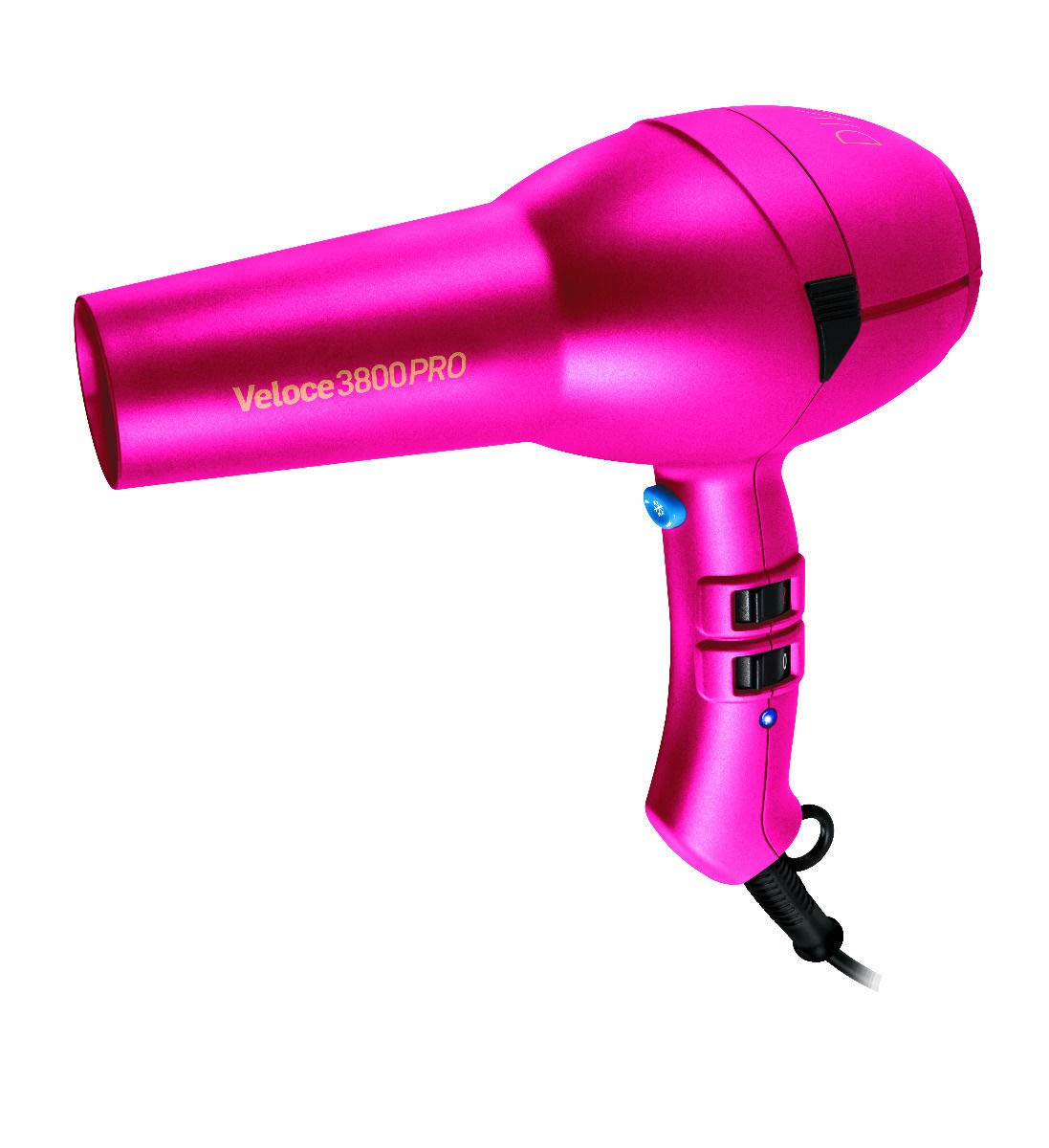 Diva Pro Styling Veloce 3800 Pro Dryer, Pink - 2200W Professional Hairdryer with Ionic Conditioning EDT106