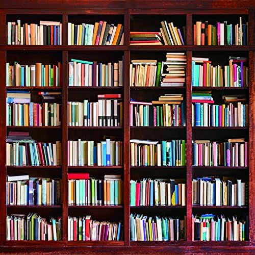 Leyiyi Wooden Bookshelf Backdrop 6x6ft