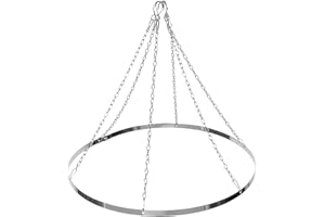 GETAJGHSD Indoor Ceiling Drapes Kit 24In Diameter Metal Canopy Hoop Round Ring for Wedding Backdrop