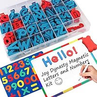 237 Pcs Magnetic Letters and Numbers with Magnetic Board and Storage Box - Uppercase Lowercase Foam Alphabet Letters for Fridge Refrigerator - ABC Magnets for Classroom Kids Learning Spelling