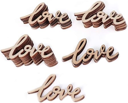 18 Lettere D Amore In Legno Rustico Da 55 Mm Stile Shabby Chic Album Di Ritagli Coriandoli Per Matrimonio San Valentino Anniversario Della Tavola Amazon It Casa E Cucina