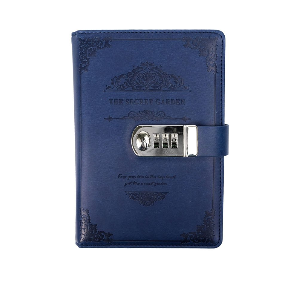 Journal with Lock, ABBER PU Leather Notebook Password Diary with  Combination Lock Stationery Student Handbook Notepad (Blue) - Buy Online in  Guyana. | abber Products in Guyana - See Prices, Reviews and