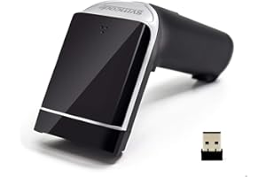 Wireless Handheld Barcode Scanner,Symcode with Vibration Alert Function Cordless 1D Laser Automatic Barcode Reader Handhold Bar Code Scanner with USB Receiver for Store, Supermarket, Warehouse