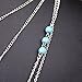 Boosic Multi-layer Leaf Feather Pendant Necklace Turquoise Bohemian Necklace For Women