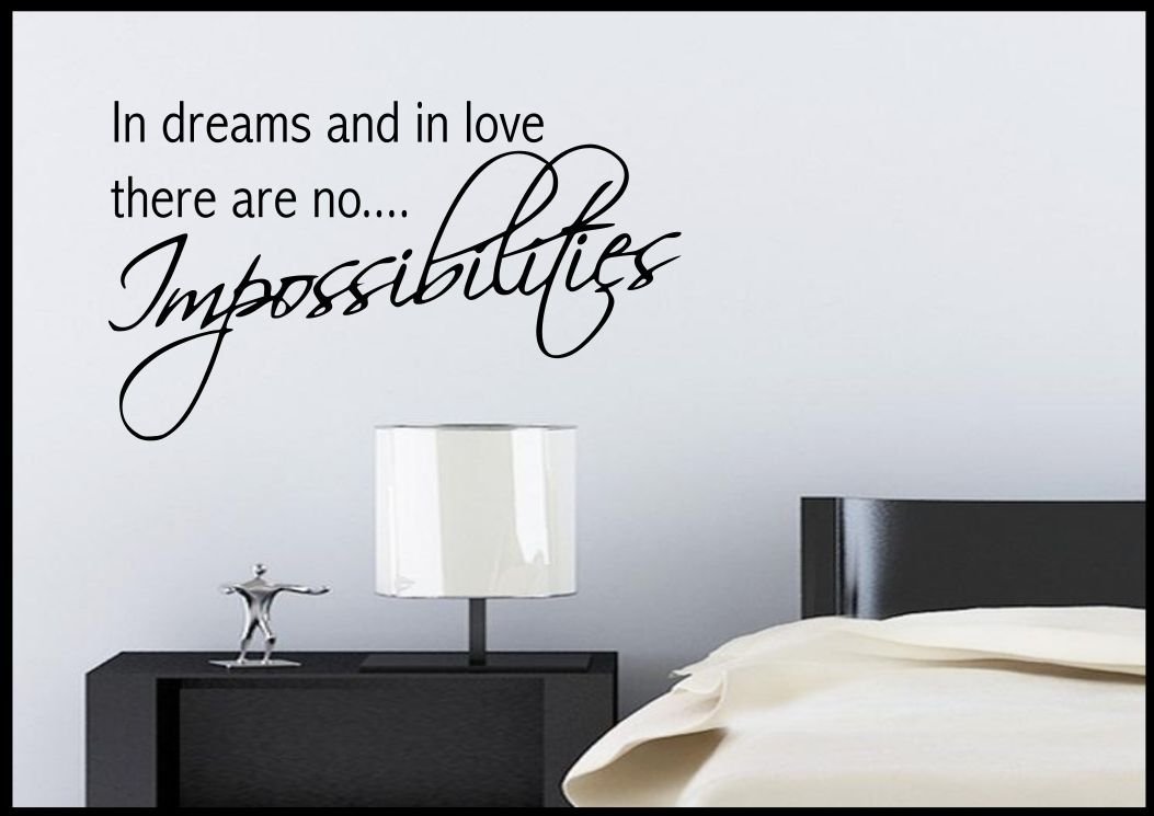 Dreams Love Quote Mural Bedroom Room Decal Wall Sticker Transfer Stencil Art WSD426