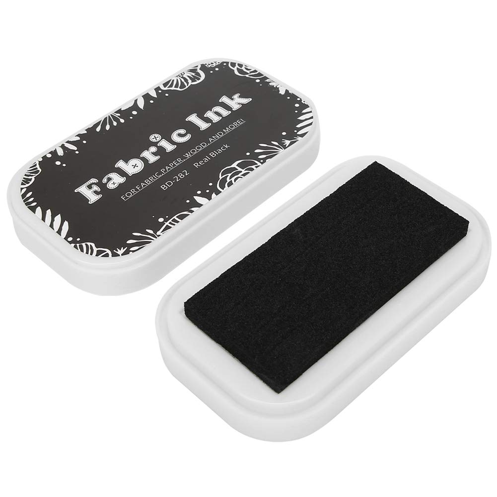 LetCart Ink Pad - Restore Style Sponge Coloured Non-Toxic Washable Ink Pad DIY Accessories for Stamp Paper Fabric DIY Scrapbooking Card Making (Black)