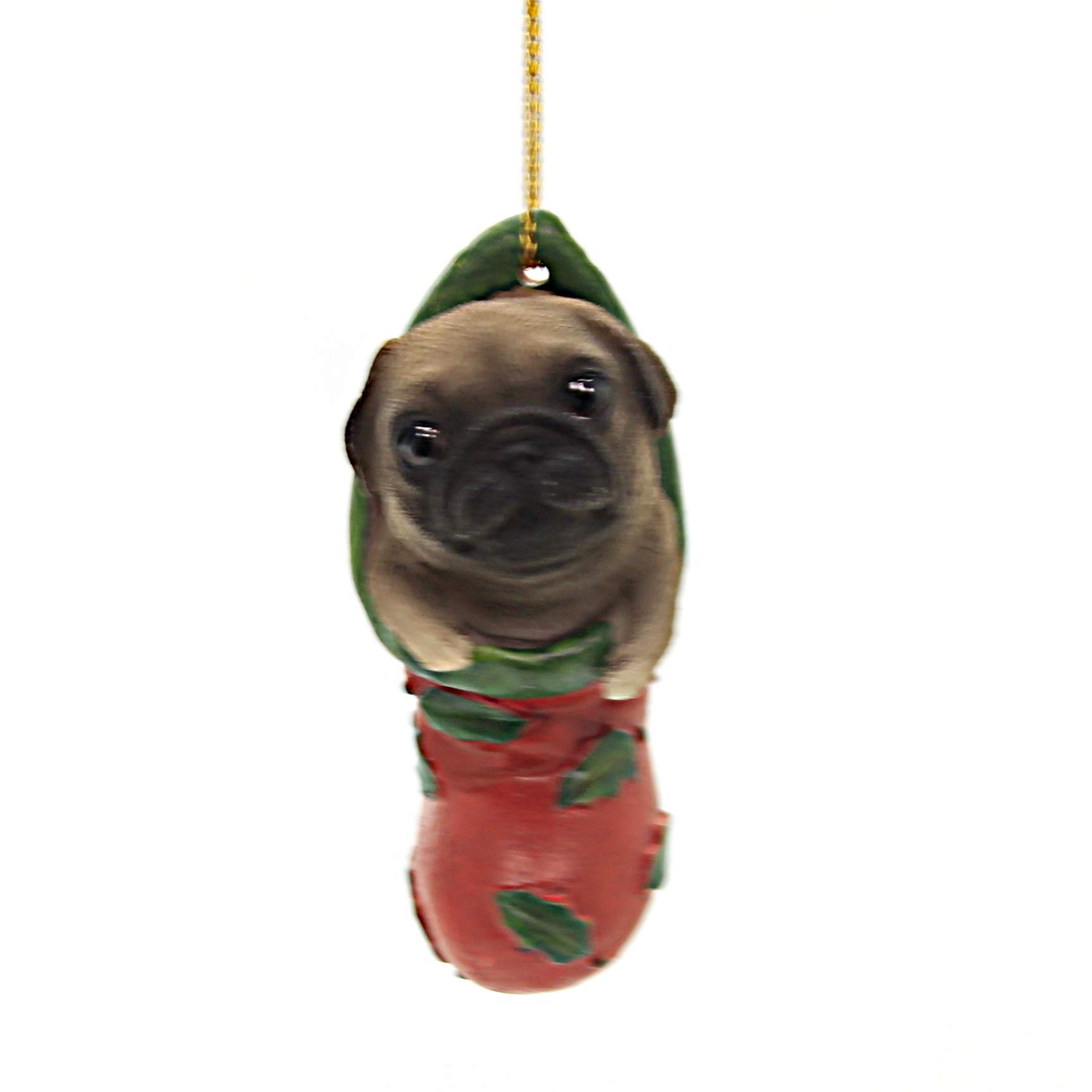 Pacific Giftware Pug Puppy Adorable Decorative Holiday Festive Christmas Hanging Ornament