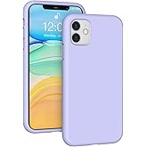 K TOMOTO Liquid Silicone Case Compatible with iPhone 11 (6.1"), Full Body Protection Gel Rubber Cover with Soft Microfiber Lining, Scratch Resistant Shockproof Protective Phone Case, Light Purple