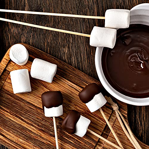 HANSGO Natural Bamboo Skewers, 8 Inch Wooden Skewers Barbecue Sticks for Appetiser, Fruit, Cocktail, Kabob, Chocolate Fountain, Grilling, 100PCS