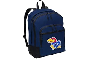 Broad Bay University of Kansas Backpack Medium Classic KU Jayhawks Backpack Laptop Sleeve