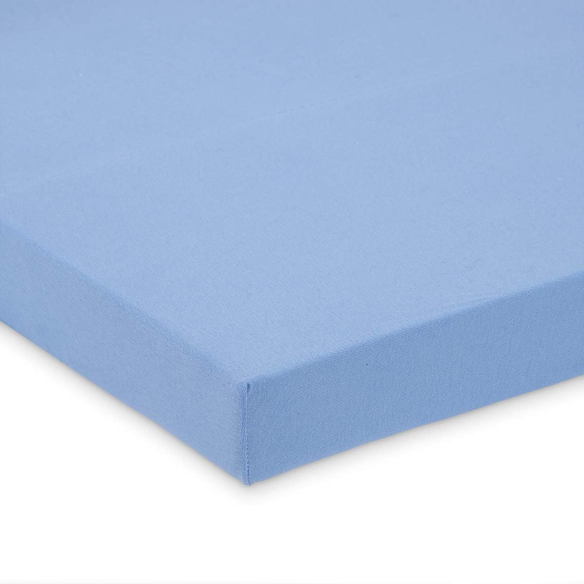 Jersey Fitted Sheet for 6-Point Playpen Blue