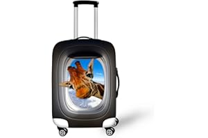 Dremagia Giraffe Funny Travel Luggage Cover Anti-scratch Dust-Proof Baggage Suitcase Protector Fits 18-21 Inch Luggage