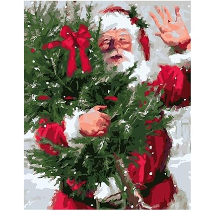 KXCFCYS New arrival DIY Oil Painting by Numbers Kit Theme PBN Kit for Adults Girls Kids White Christmas Decor Decorations Gifts