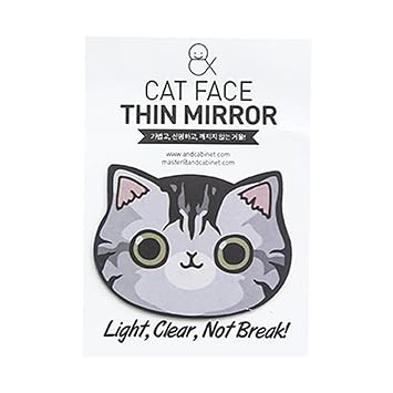 Tragbar Mini Pocket Make Up Spiegel Cute Cartoon Cat Head Madchen