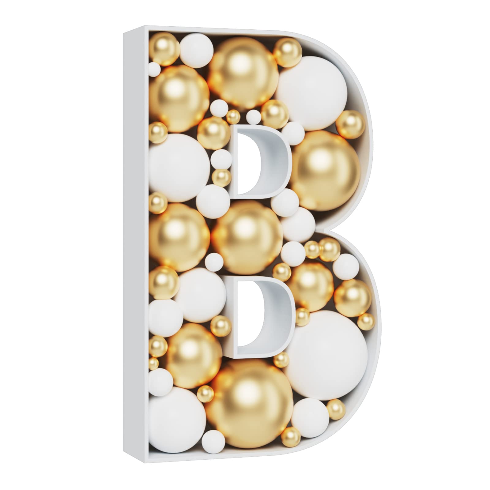 Photo 1 of 3FT Large Marquee Letters Mosaic Balloon Frame Pre-cut Foam Board Marquee Light Up Letters B for Birthday Party Decorations, Wedding, Baby Shower DIY Party Supplies