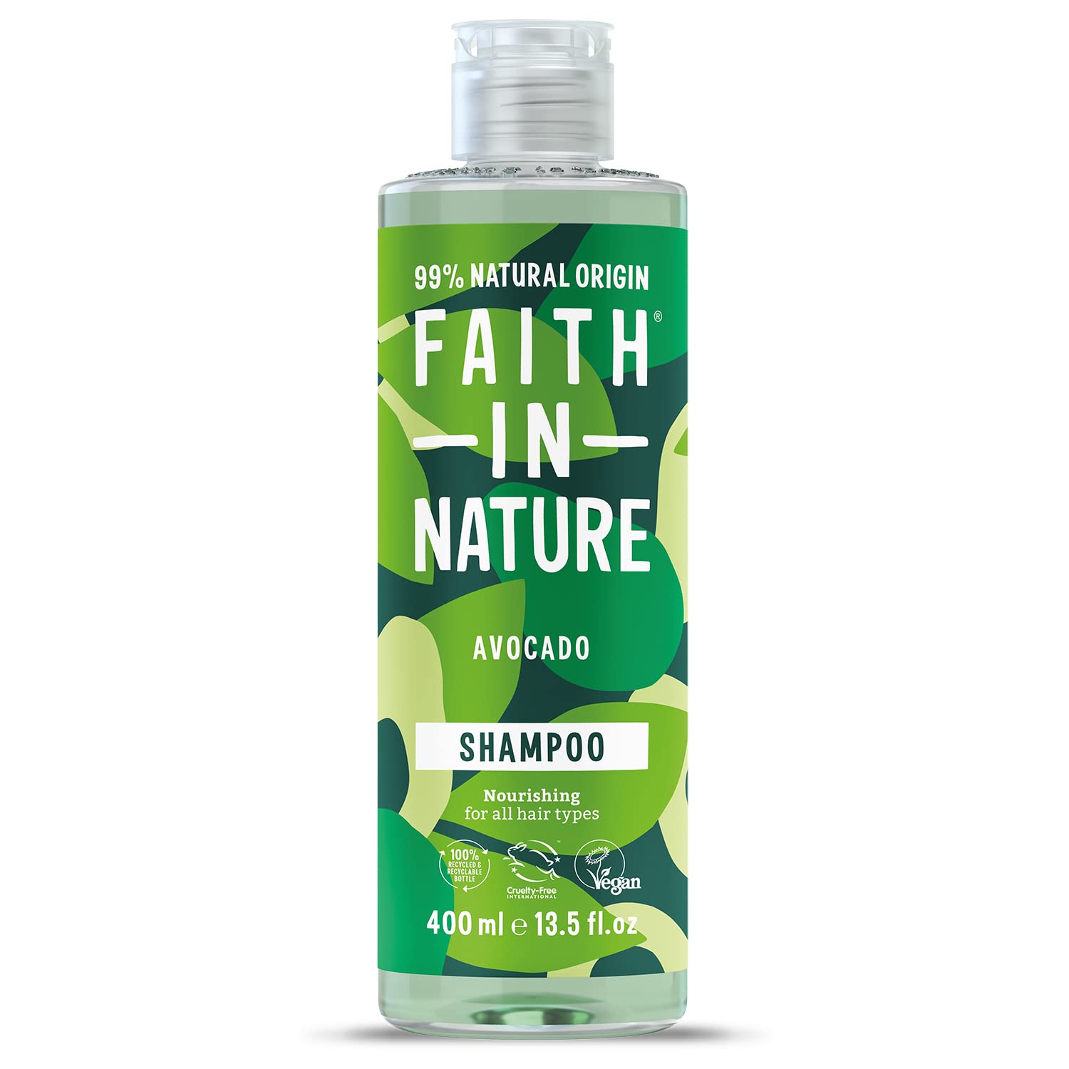 Faith In Nature Natural Avocado Shampoo, Nourishing, Vegan & Cruelty Free, No SLS or Parabens, for All Hair Types, 400ml