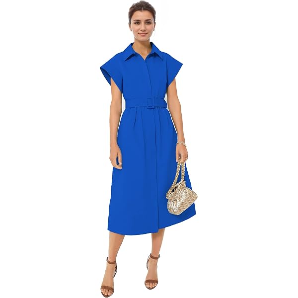 Calvin Klein Polo Shirtdress Klein Blue 10 at Amazon Women's Clothing store