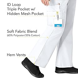 WonderWink Womens Flare Leg Cargo Medical Scrubs