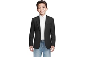 SAILIINY Blazer for Boys Lightweight Suit Jacket for Boys Suit Sport Coat for Kids Formal Blazer with Patch Pockets