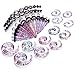 BodyJ4You 36PC Gauges Kit Ear Stretching 8G-00G Color Splash Acrylic Spiral Tapers Plugs Body Piercing