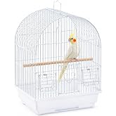 Small Bird Cage, Lightweight Hanging Travel Cage with Removable Tray | Easy to carry and clean, ideal during short trips, camping and vet visits with parakeets, canaries, lovebirds and finches.