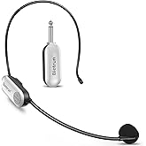 Bietrun UHF Wireless Microphone Headset, 165ft Range, Working Time 6H, 1/4''Plug, Wireless Headset Mic ＆Handheld Mic 2 in 1, for Karaoke Speaker, Amplifier, Speakers, PA System, Teaching, Fitness