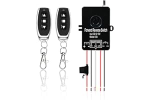Gmefu Waterproof Wireless Remote Forward Reverse Switch DC12V to 72V/30A-Linear Actuator Controller/Switch for Linear Actuator,Winches,Shutter Doors,168 Ft Signal Distance