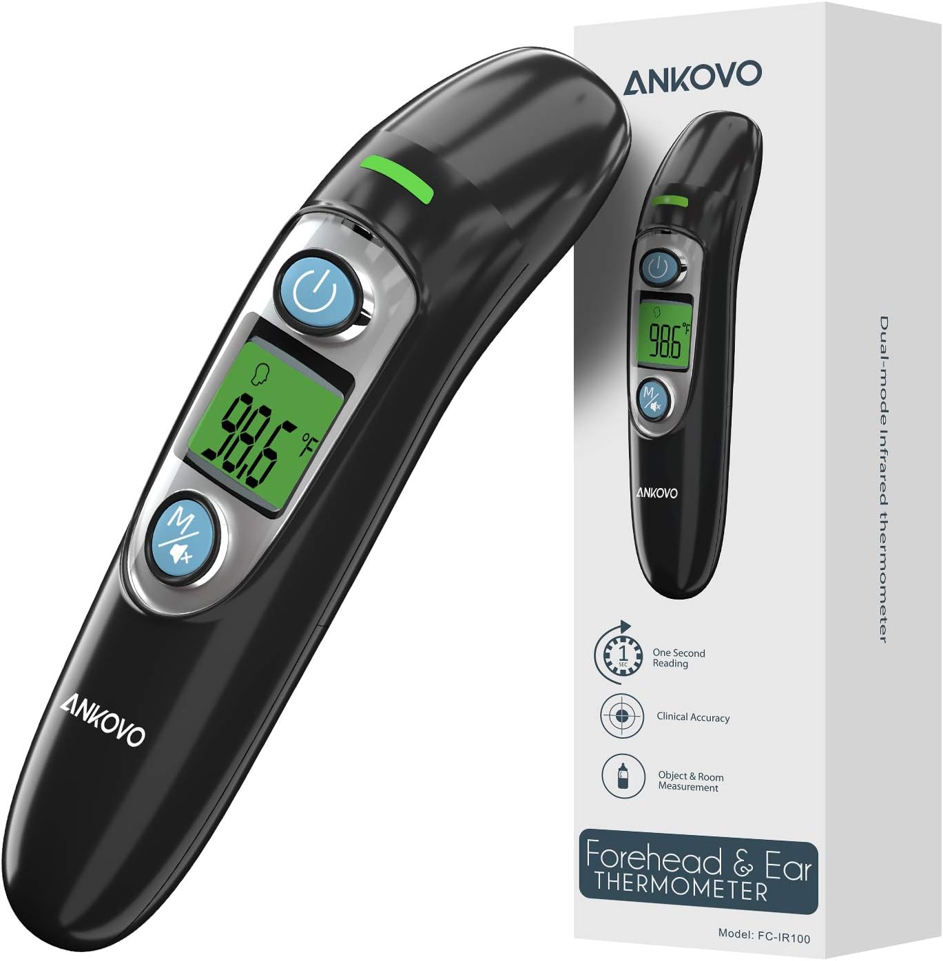 Thermometer for Adults ANKOVO Digital Infrared Thermometer for Fever