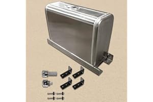 NATIONAL DRIVETRAIN Hydraulic Oil Fluid Tank Reservoir 50 Gallon Upright Aluminum with Hardware Kit - Replaces For American Mobile Power A4000, Genuine Newstar S40022, WAA4000B, WAA50U