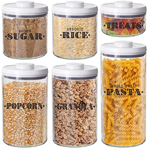 Talented-Kitchen-Farmhouse-Pantry-Labels-154-Mega-Pantry-Set-Food-Pantry-Label-Sticker-Black-Water-Resistant-Food-Jar-Labels-Pantry-Organization-Storage-Jar-Decals-Set-of-154--Farmhouse-Pantry