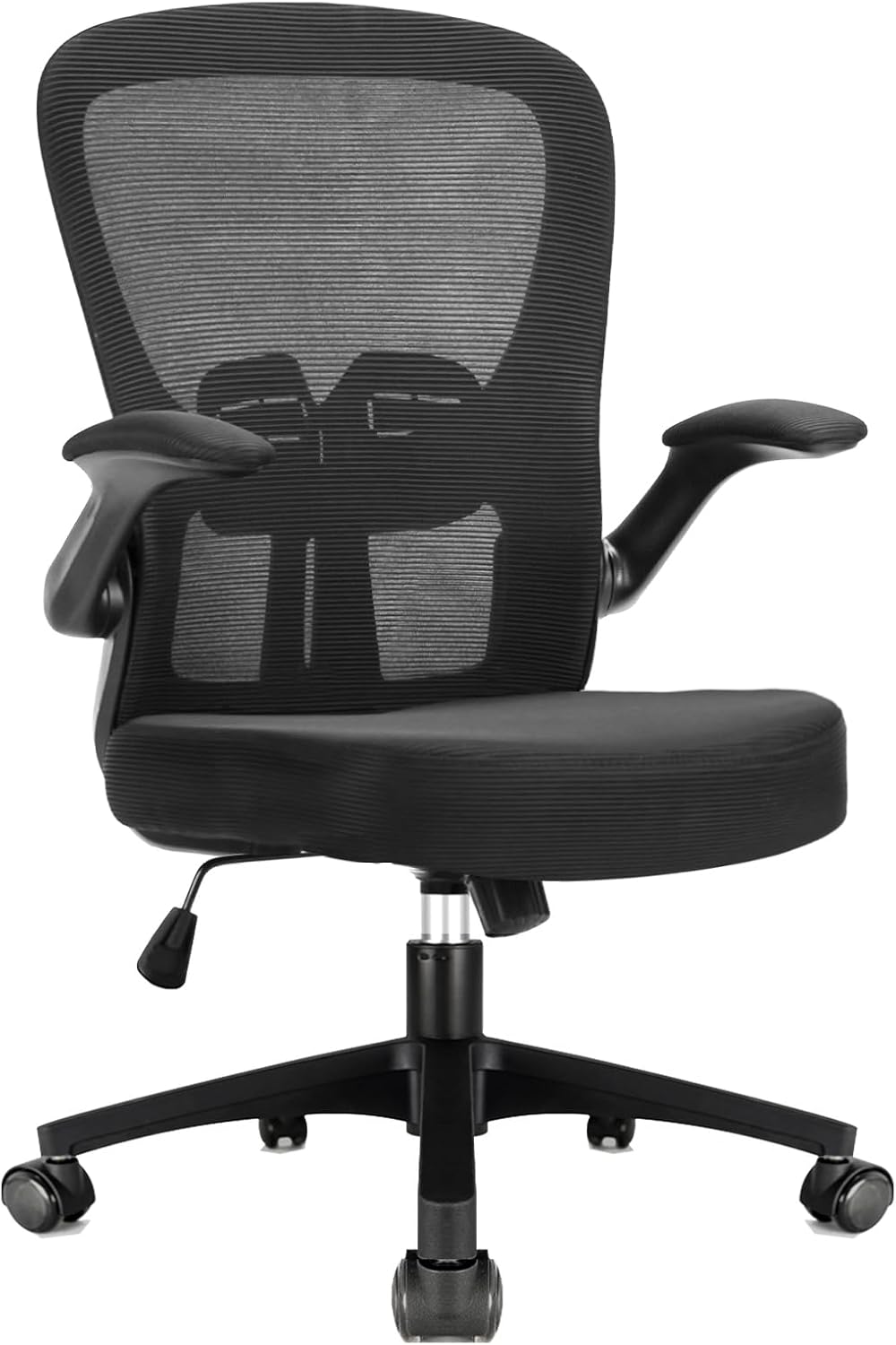 Durrafy Ergonomic Office Chair, Adjustable Lumbar Support, Flip-up Armrests