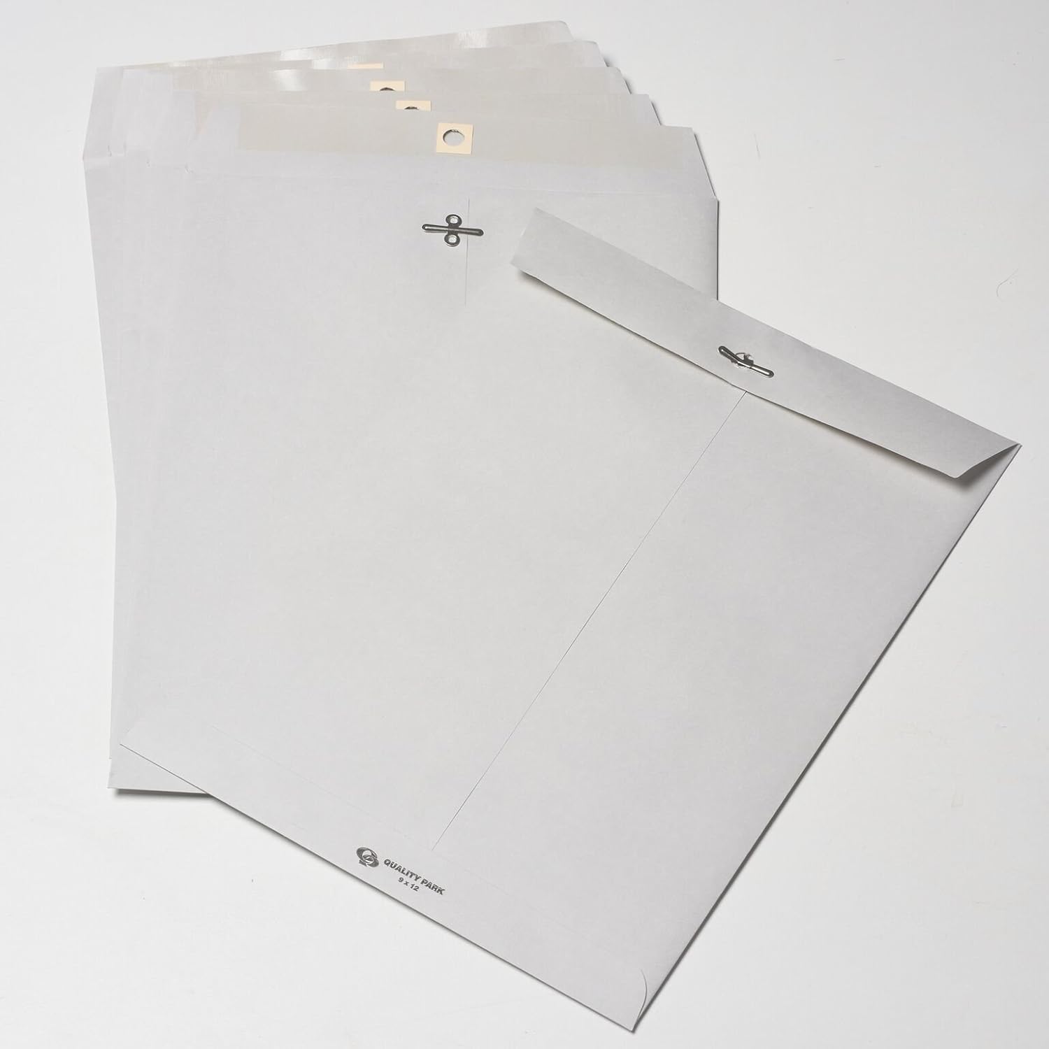 Quality Park, Clasp Envelopes, Gummed, Executive Gray, 10x13, 100 per Box (38597) : Office Products