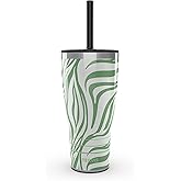Tervis Traveler Jade Zebra Triple Walled Insulated Tumbler Travel Cup Keeps Drinks Cold & Hot, 30oz with Straw Lid, Stainless Steel