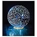 SIGNALS Mercury Glass Sphere Lamp - Indoor Decorative Light Up Orb Ball, Lighted Glass Globe Lamp Holiday Home Decor - Nightlight Accent Light - Blue, Small