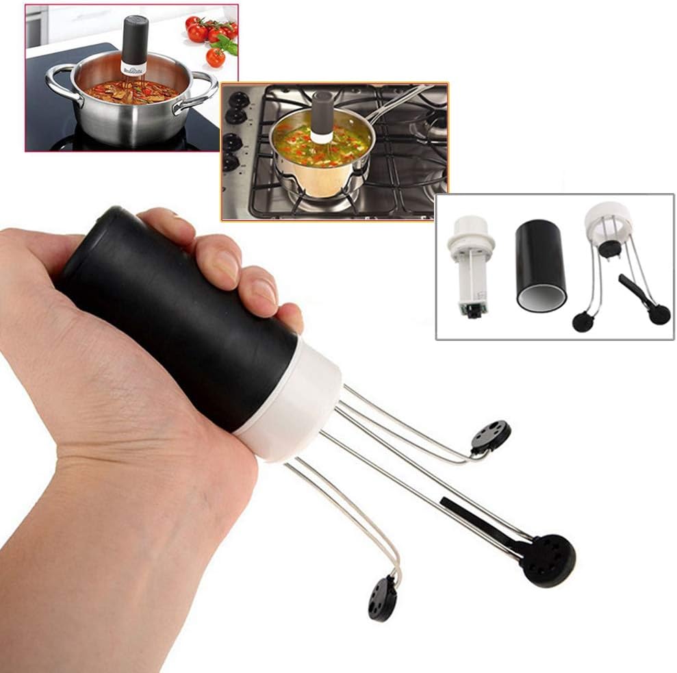 3-Speed Automatic Mixer Eggbeater Crazy Egg Beater Hands-Free Pot Mixer Blender Frying Tools Automatic Cooking Portable Stainless Steel Electric Kitchen Picnic Camping Food