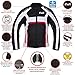 HWK Textile Motorcycle Jacket For Men Dualsport Enduro Motorbike Biker Riding Jacket Breathable CE ARMORED WATERPROOF Red, 3XL