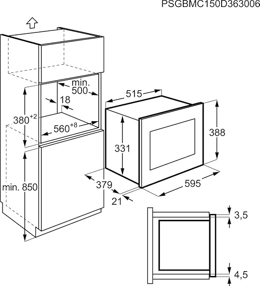 HOR.M AEG 23L MSB2547DM C/GRILL INOX **