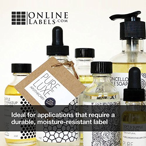 Waterproof Sticker Paper (10 Sheets) - Blank White Matte Full Sheet Label - Inkjet Printer Compatible - 8.5" X 11"- Online Labels