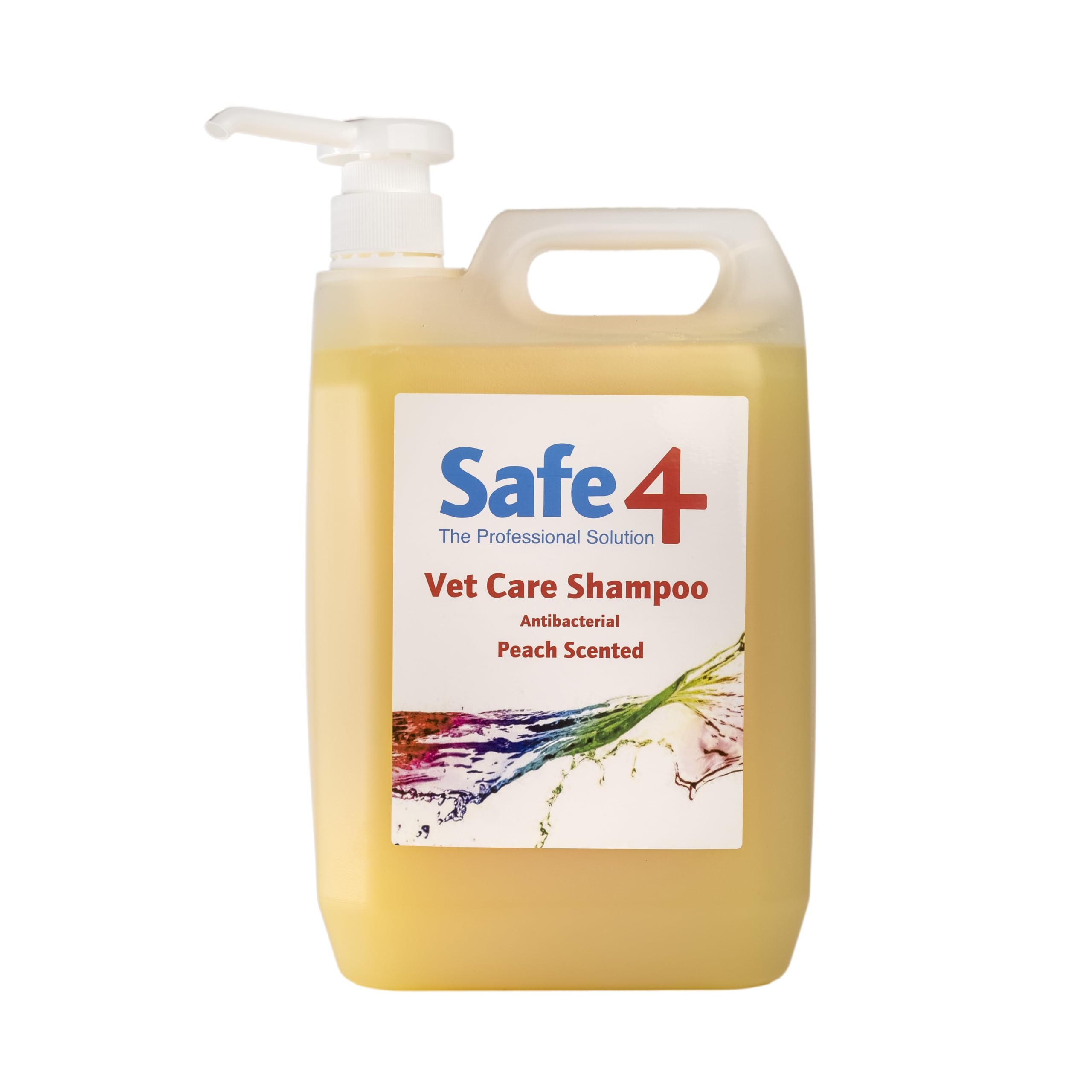 Safe4 Vet Care Animal Shampoo (Peach) 5L – Antimicrobial & Antifungal | Professional **pH Neutral**, High-Gloss Shine & Gentle Cleansing