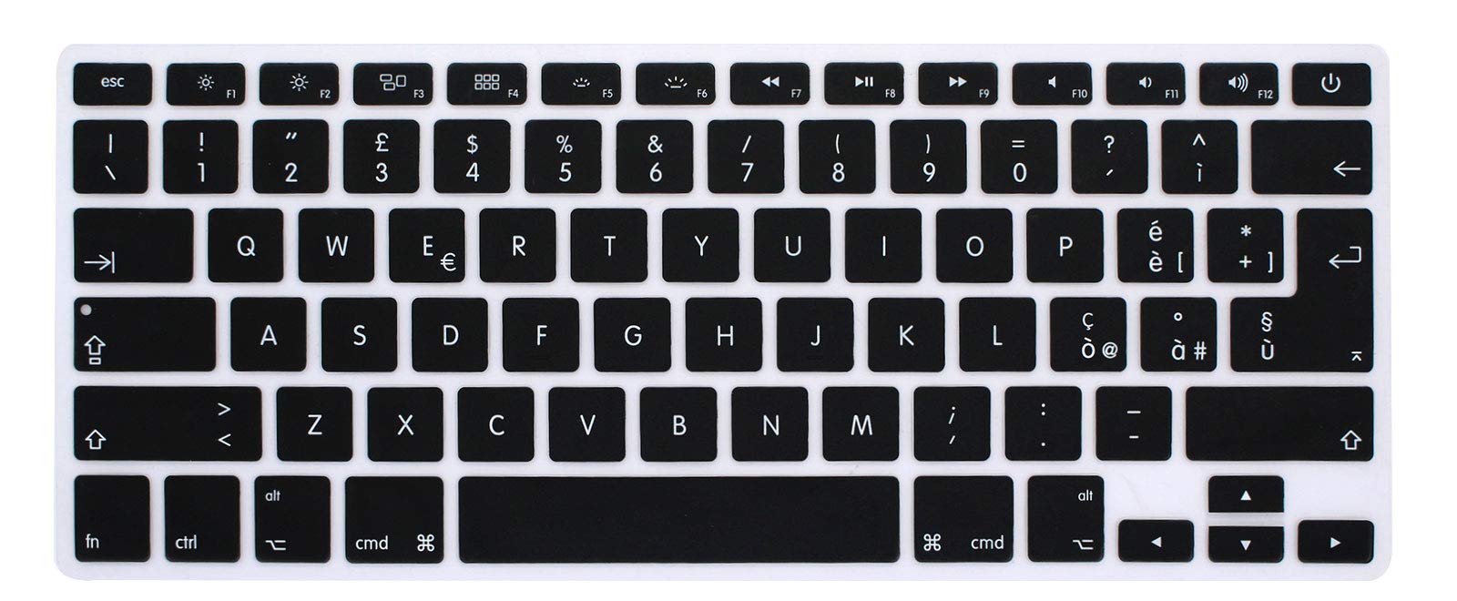 MMDW Italian Language Silicone Keyboard Cover for MacBook Pro 13" 15" 17" (with or w/out Retina Display) Silicone Skin for iMac Older for MacBook Old Air 13",USA and European Version