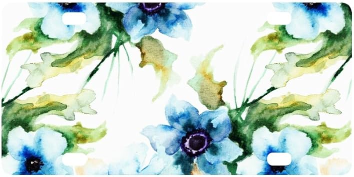 Amazon Com Interestprint Summer Blue Flowers Watercolor Floral Painting Metal Car License Plate Auto For Woman Man 12 X 6 Inch Automotive Amazon Com Interestprint Summer Blue Flowers Watercolor Floral Painting Metal Car License Plate Auto For Woman Man 12 X 6 Inch Automotive
