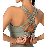 High Impact Sports Bra for Women - Criss-Cross Back, Molded Cups, Hook and Eye Closure - High Support Running Bra