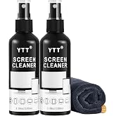 YTT Screen Cleaner Spray, Large Bottle Screen Cleaner kit | 2&times;100ml portable spray bottles, lint-free cloth, streak-free cleaner for LCD LED OLED TV, laptop, phone, car screen