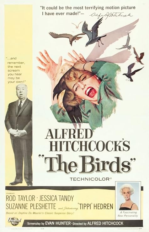 Amazon Com Posterazzi The Birds From Left Alfred Hitchcock Jessica Tandy Illustration Tippi Hedren 1963 Movie Masterprint Poster Print 24 X 36 Posters Prints
