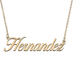 HUAN XUN Customized Custom Simple Any Name Necklace