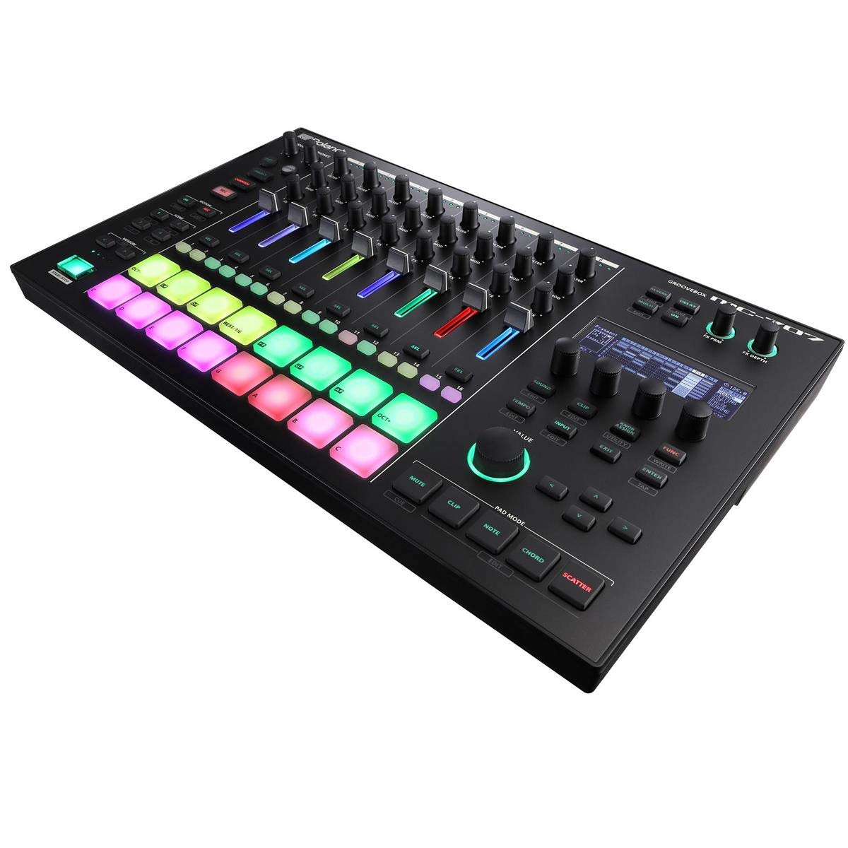 Roland Mc-707 Aira Dj Groovebox, Eight Tracks of Recording, Sequencing, Synthesizers And Effects & Record Audio And Midi