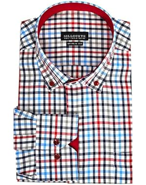 Men's Dress Shirt Long Sleeve Classic Regular Fit Button Down Collar