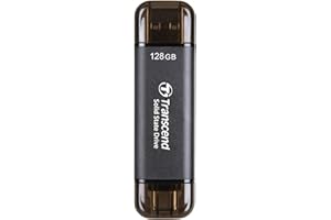 Transcend ESD310 128GB External SSD, Up to 1,050MB/s, Dual USB Flash Drive for iPhone/iPad/Mac/Windows, Android/Tablet/PC, US